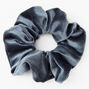 Medium Flat Velvet Hair Scrunchie - Gray,