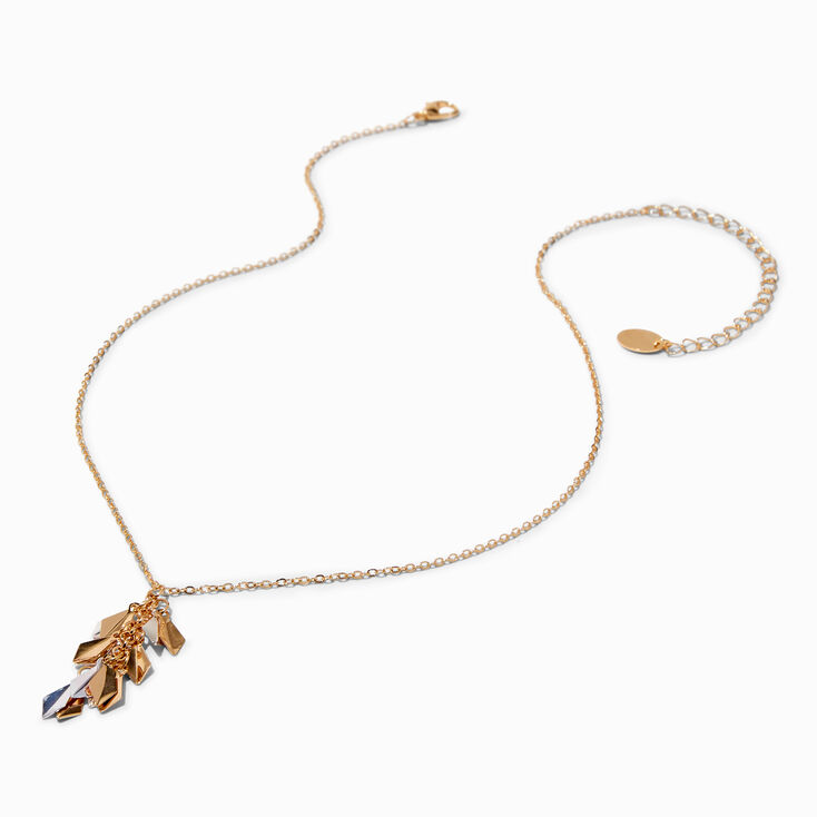 Mixed Metal Shaky Pendant Necklace,