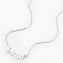 Silver Gothic Zodiac Pendant Necklace - Virgo,