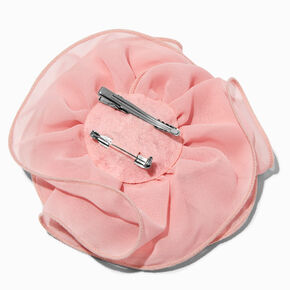 Blush Rosette Large Flower Hair Clip,