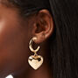 Gold-tone Heart 20MM Hoop Earrings,