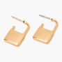 Gold Lock Stud Earrings,