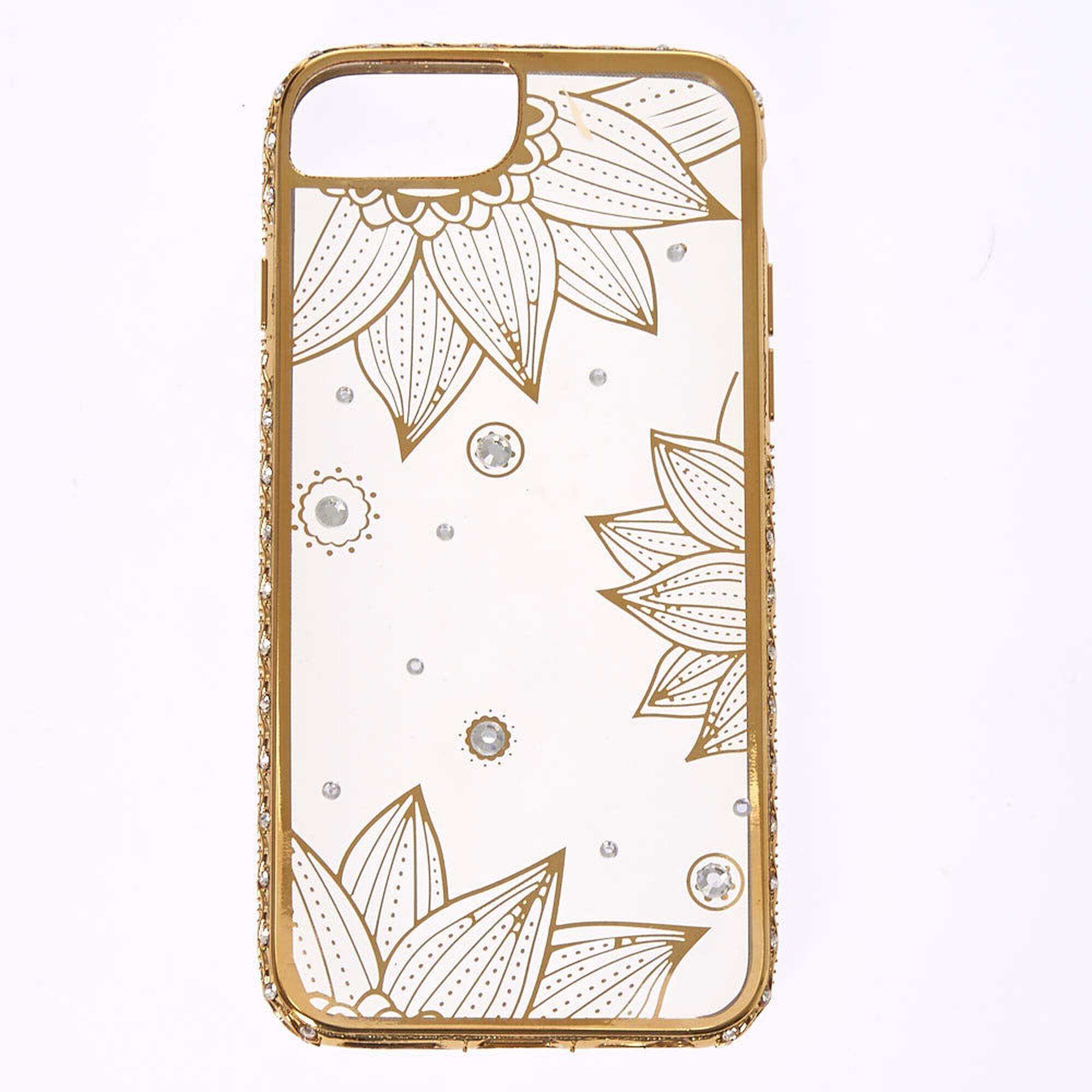 Clear Gold Lotus Flower Phone Case Fits Iphone 6 7 8 Se Icing Us