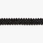 Jet Black Rhinestone Zig Zag Statement Choker Necklace,