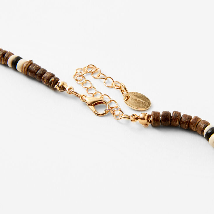 Brown and Black 8mm Beaded Necklace,