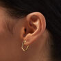 Gold Molten 15MM Huggie Hoop Earrings,