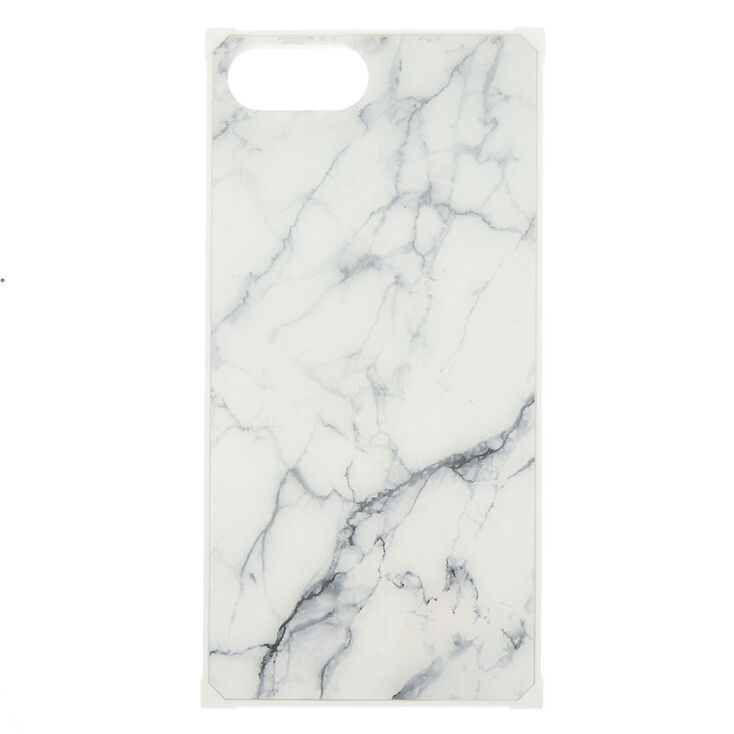 White Marble Square Phone Case - Fits iPhone 6/7/8,
