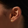 Sterling Silver Gold Tulip Garden Stud Earrings,