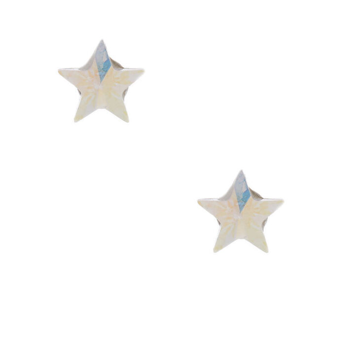Sterling Silver Star Stud Earrings - 5MM,