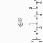 B&#39;Loved by Icing Gold Sterling Silver Cubic Zirconia 5MM Round Stud &amp; Pearl Drop Earrings,