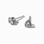 Icing Select Sterling Silver Platinum 5MM Round Cubic Zirconia Stud Earrings,