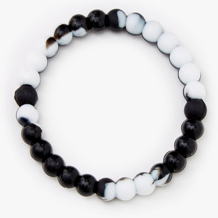 Black &amp; White Courage Fortune Stretch Bracelet,