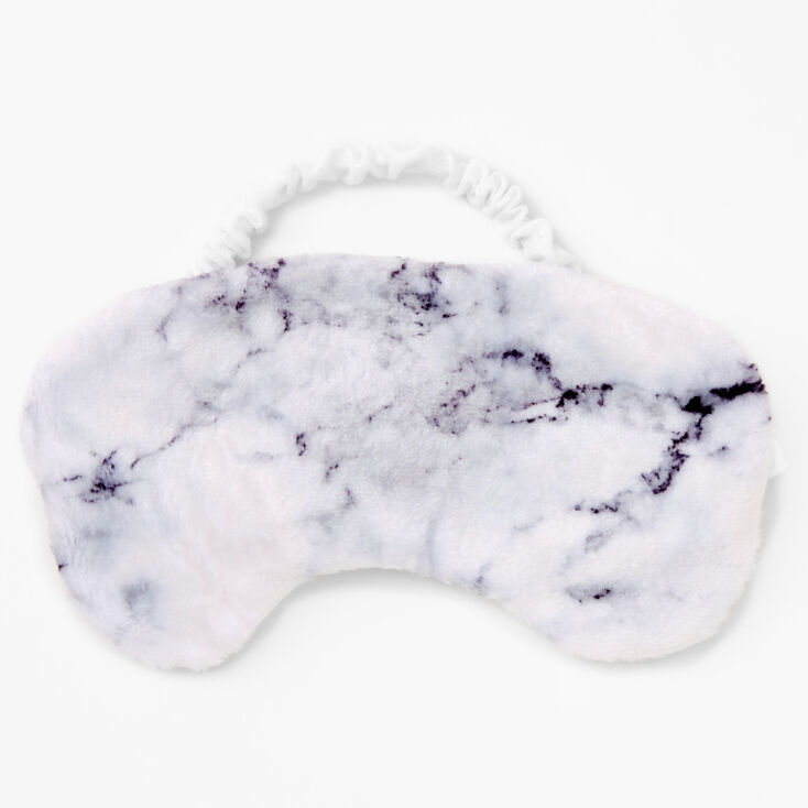 Marble Plush Sleeping Mask - White,