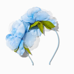 Side Blue Flower Headband,