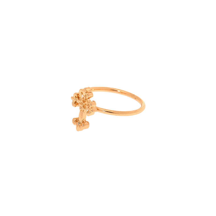 Gold Cross Midi Ring,