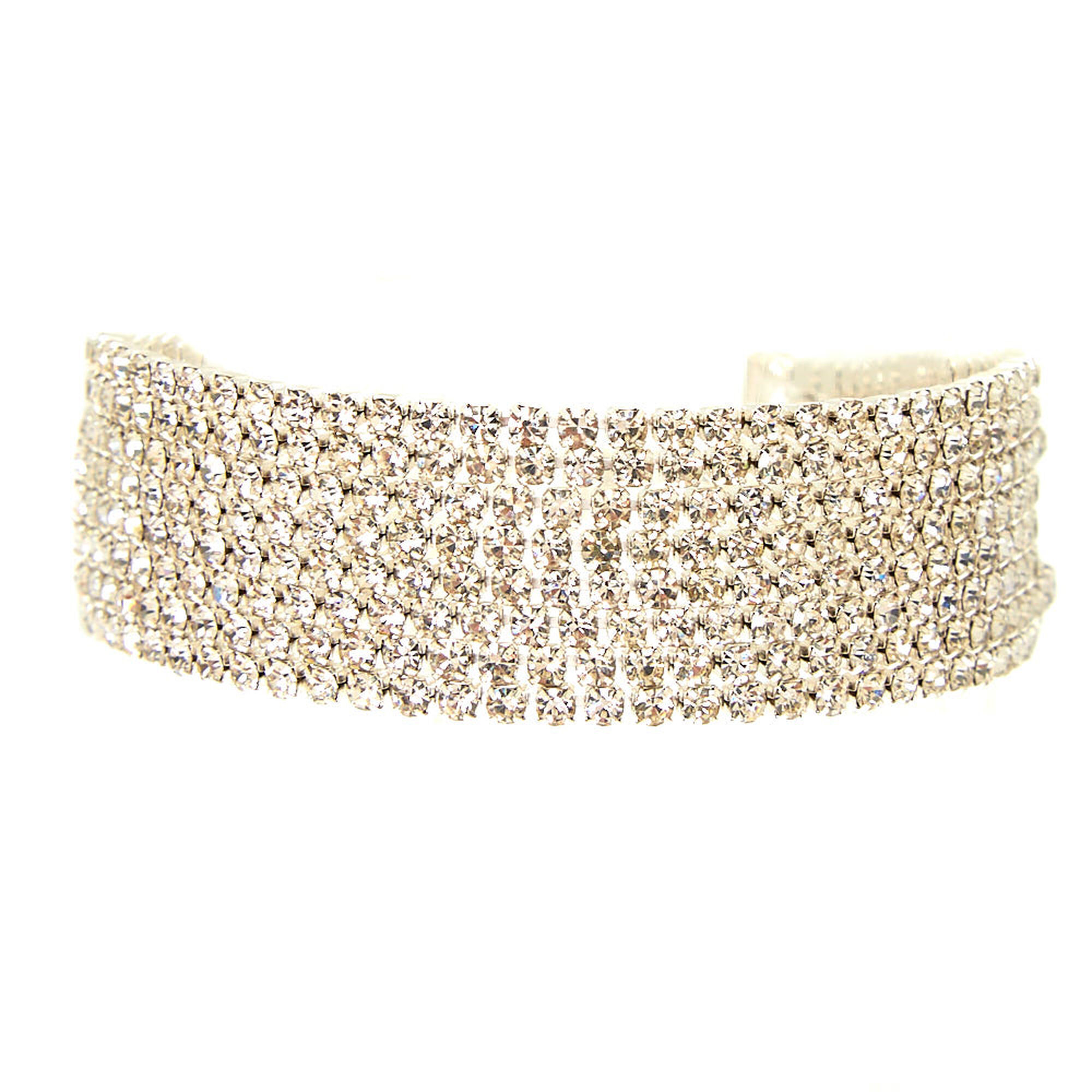 Silver Gl Rhinestone Swag Statement Bracelet Icing Us Silver Gl Rhinestone Swag Statement Bracelet