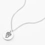 Silver Birthstone Color Tag Pendant Necklace - January,