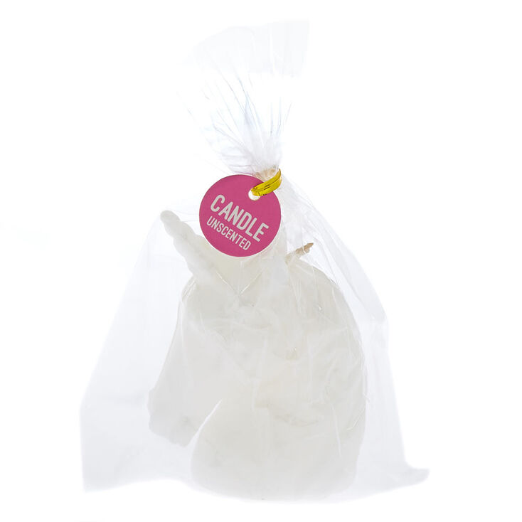 3D Unicorn Candle - White,