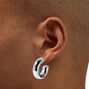 Silver 30MM Chunky Hoop Earrings,