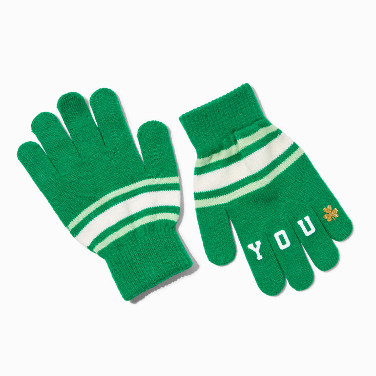 St. Patrick&#39;s Day &quot;Lucky You&quot; Gloves,