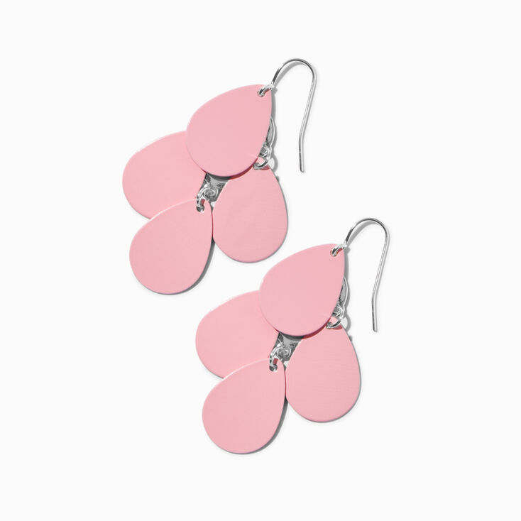 Pink Teardrop 1.5&quot; Drop Earrings ,