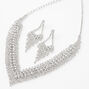 Silver Rhinestone Teardrop Jewelry Set - 2 Pack,