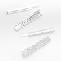 Silver Crystal Hair Pins and Clips - 4 Pack,