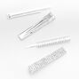 Silver Crystal Hair Pins and Clips - 4 Pack,