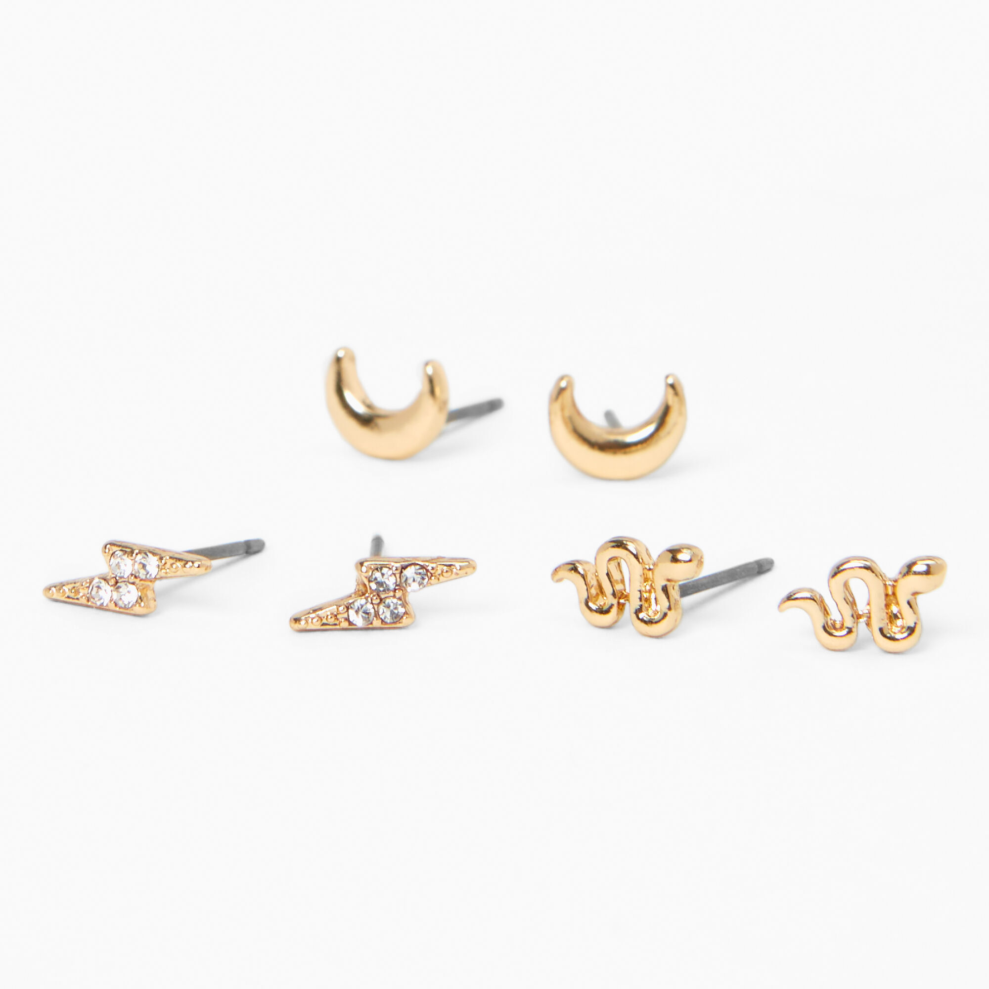 Set of 3 earring studs shop