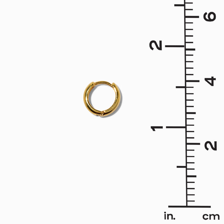 Icing Select 18k Yellow Gold Plated 8MM Clicker Hoop Earrings,