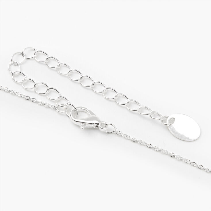 Silver Ridge Initial Pendant Necklace - A,