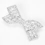 Silver Rhinestone Bow Hair Clip,