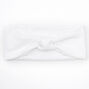 Wide Jersey Knotted Headwrap - White,