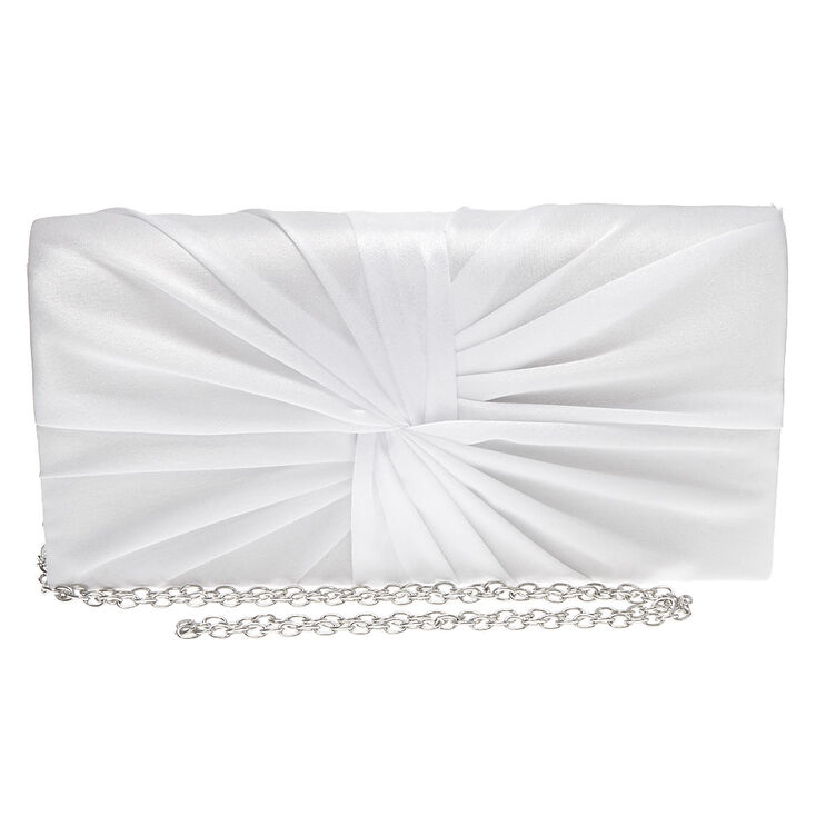 Twisted Bridal Clutch Bag - White,