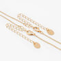 Gold Disc &amp; Shooting Stars Pendant Necklaces - 2 Pack,