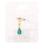 December Birthstone Bracelet Charm - Blue Zircon,