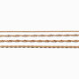 Gold-tone Delicate Chain Bracelet Set - 4 Pack ,