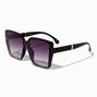 Black Quilted Shield Sunglasses,