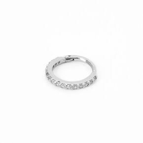 Silver 18G Embellished Helix Hoop Earring,