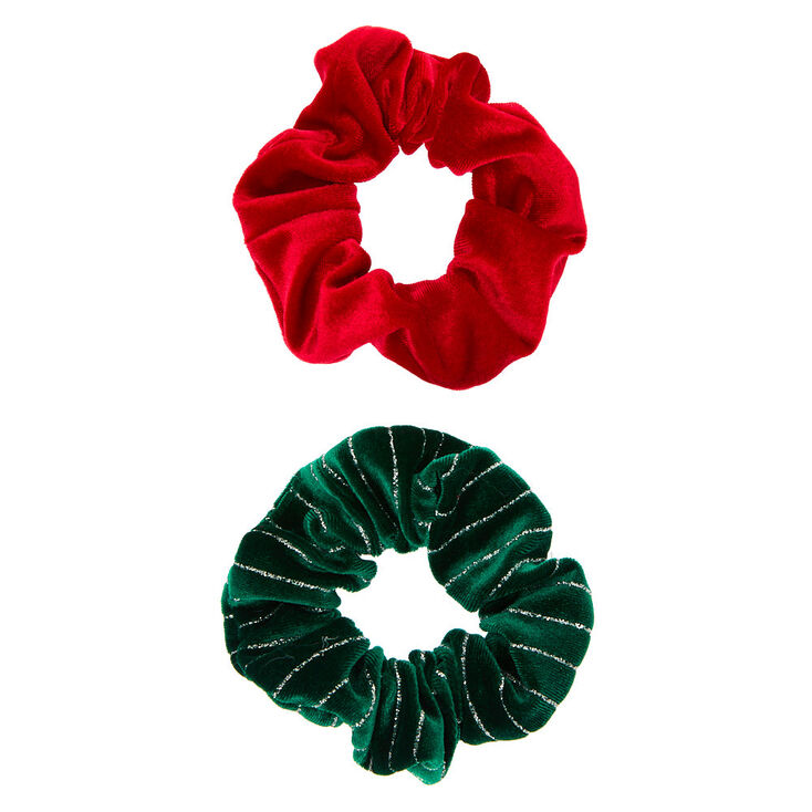 Christmas Velvet Hair Scrunchies - 2 Pack,