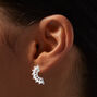 Silver-tone &amp; Pearl Fan Earrings,