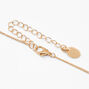 Gold Initial Rectangle Medallion Pendant Necklace - E,