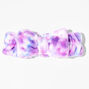 Lilac Tie Dye Plush Makeup Bow Headwrap,