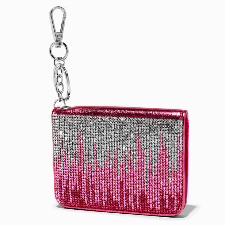 Fuchsia Pink Ombr&eacute; Bling Coin Purse,