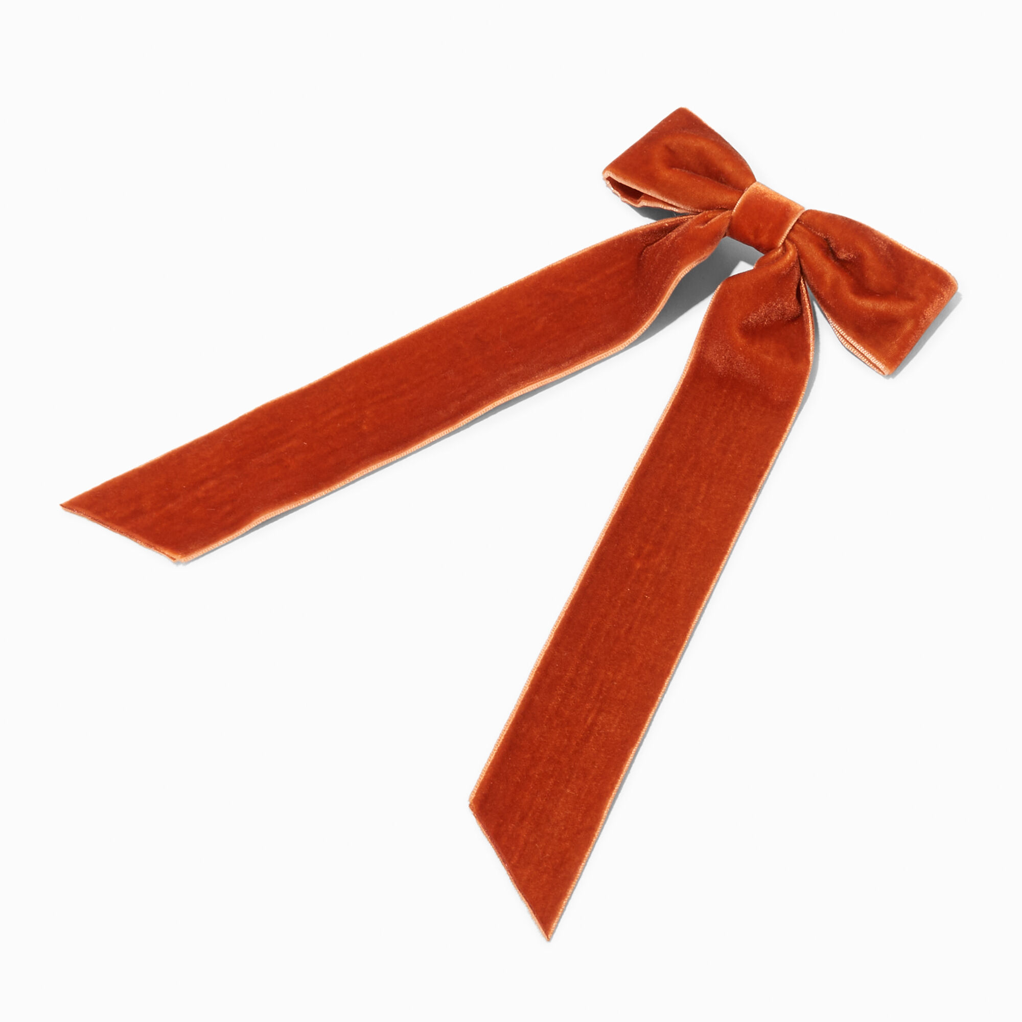 FETICO VELVET 張り付か LONG BOW HAIR CLIP brown