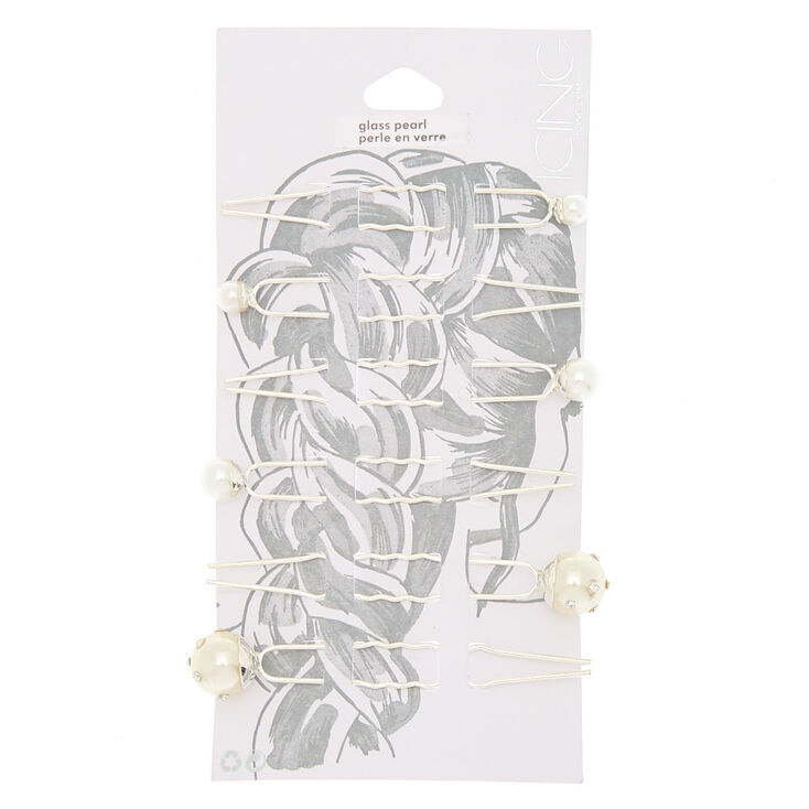 Silver Pearl Hair Pins 6 Pack Icing Us