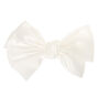 White Large Hair Bow Clip,