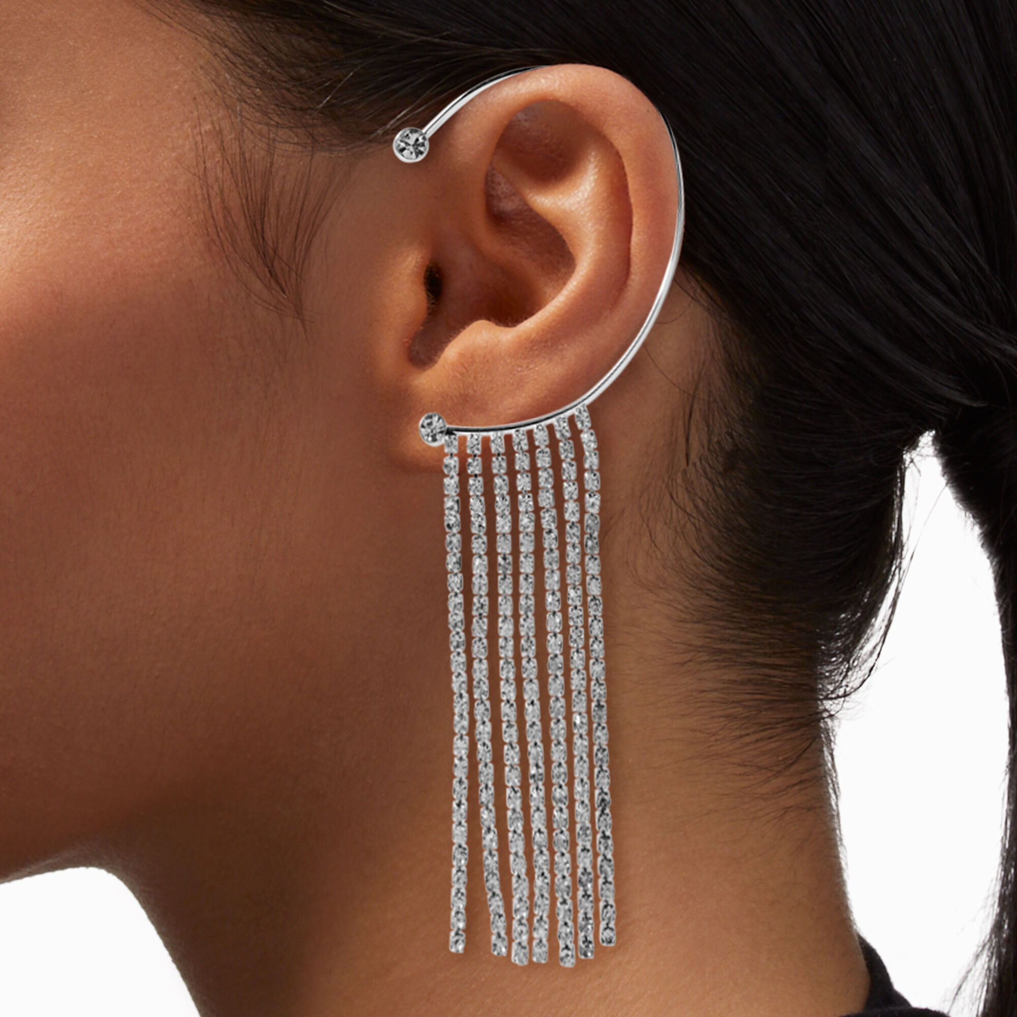 Hanging top ear cuffs