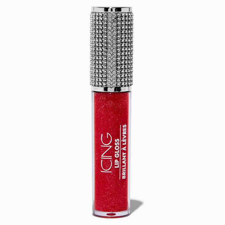 Red Shimmer Bling Glitter Lip Gloss Wand,