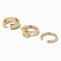 Gold Cubic Zirconia Square Stud Earrings - 4MM,
